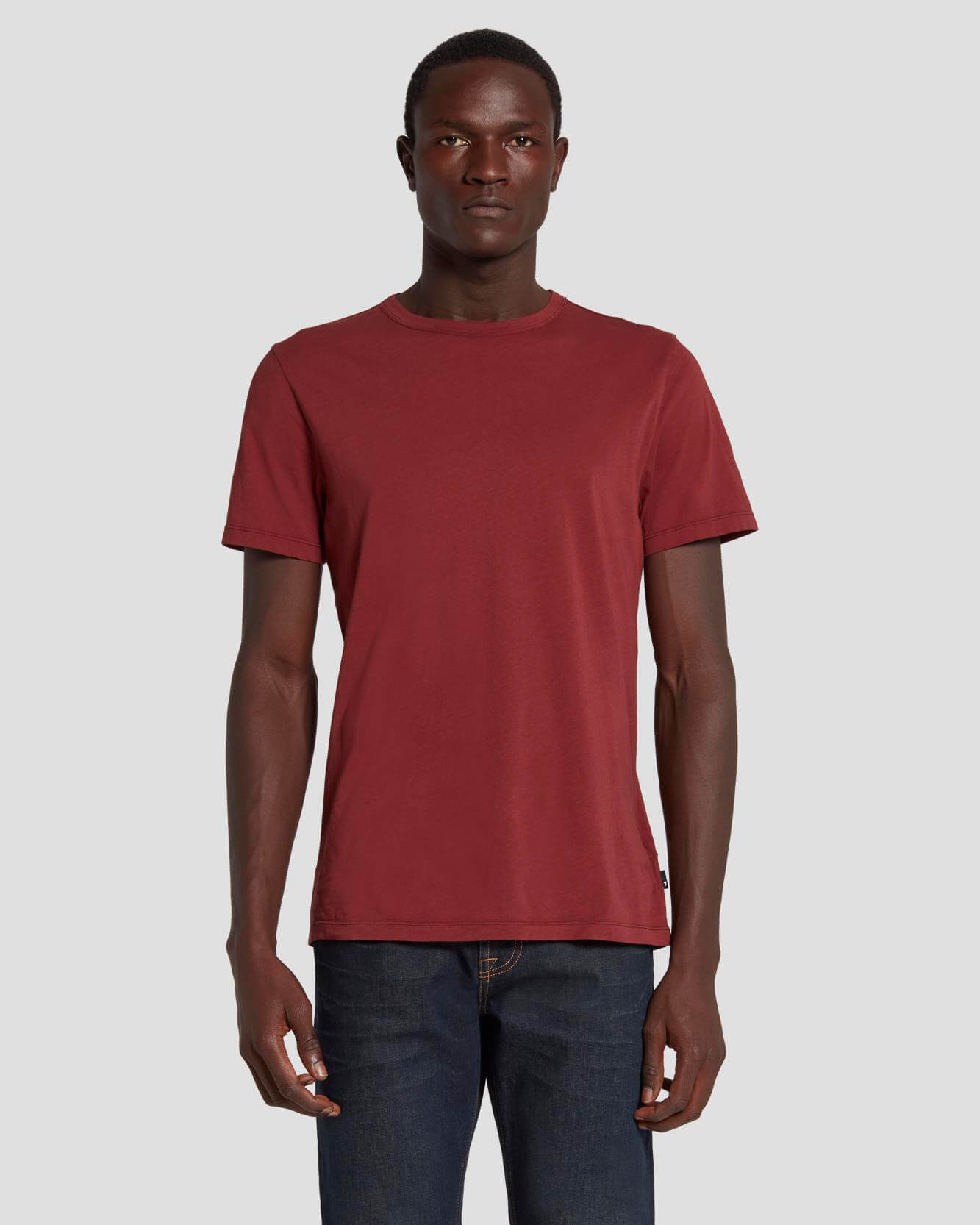 7 For All Mankind Featherweight Tee in Mulberry 7M211P11MBY