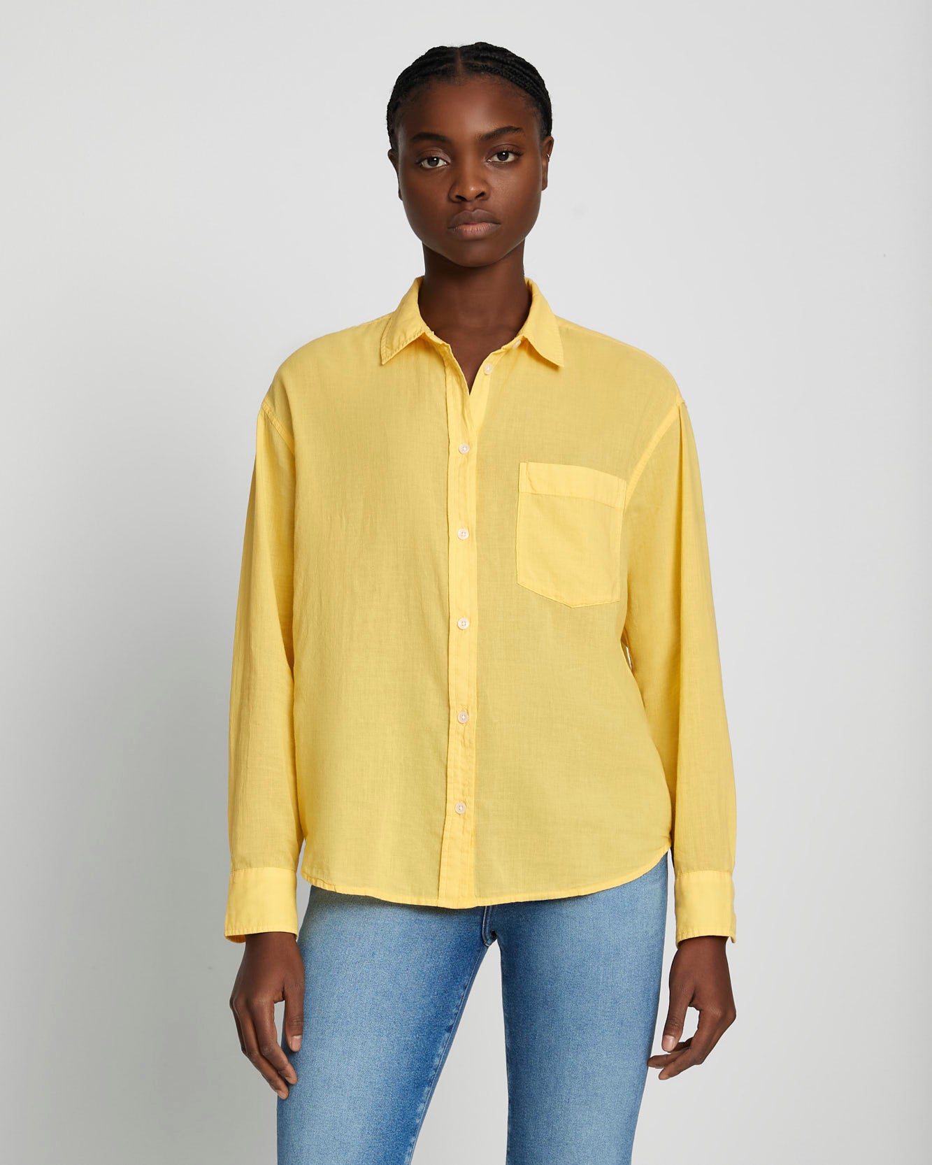 7 For All Mankind Classic Button Up Shirt in Jojoba 7N567C51JOJ