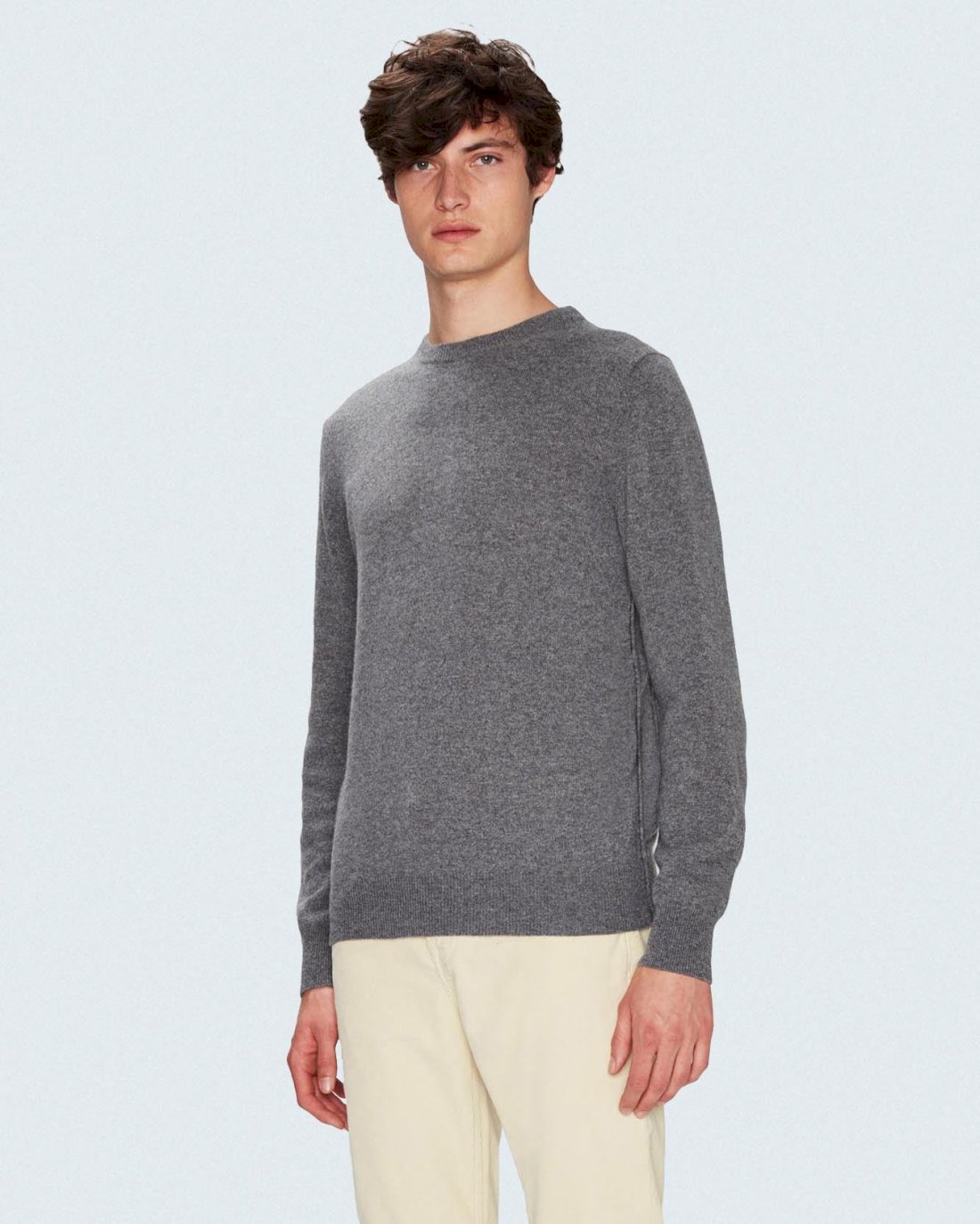 7 For All Mankind Cashmere Crew in Grey 7M001209GRY