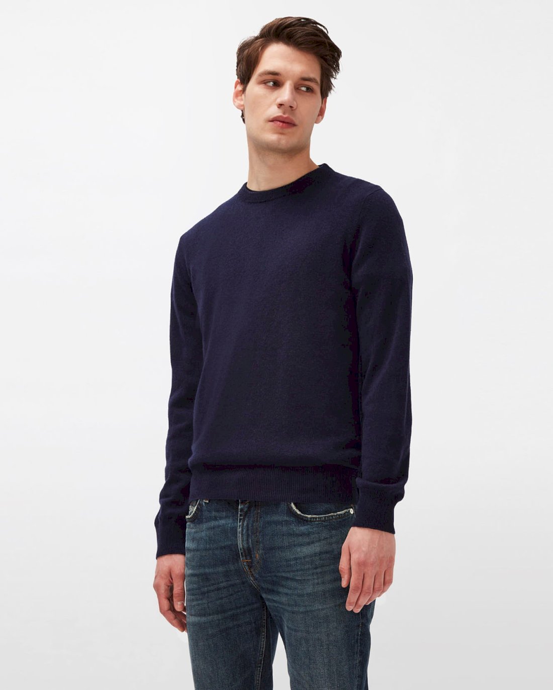7 For All Mankind Cashmere Crew in Navy 7M001209NVY