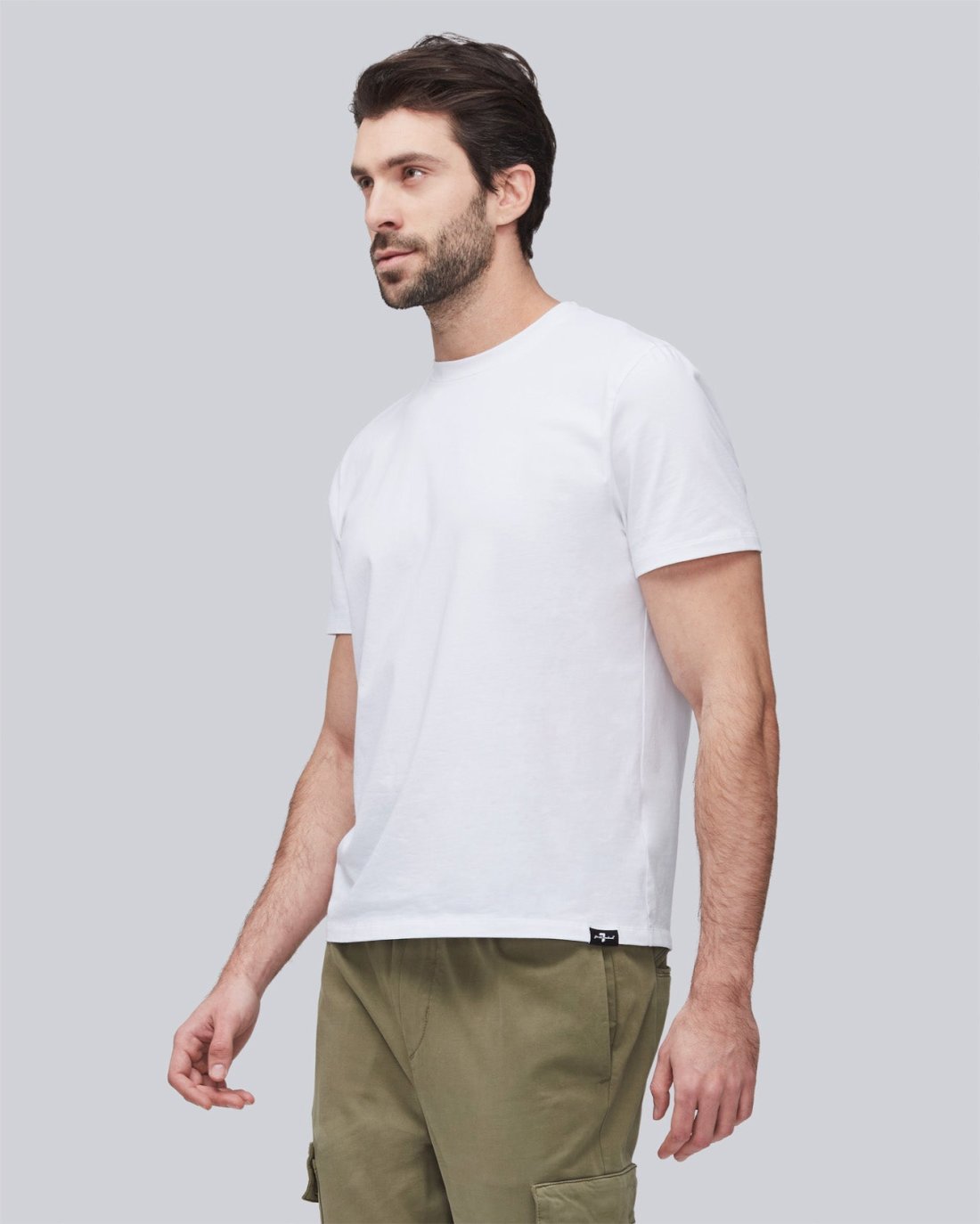 7 For All Mankind Luxe Performance Tee in White 7M272237WHT