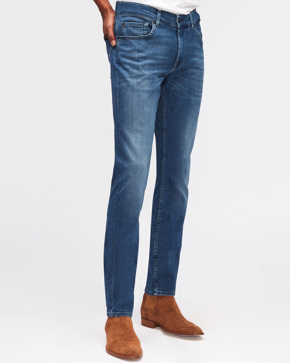 7 For All Mankind Luxe Performance Plus Slimmy in Mid Blue 7T002393MID