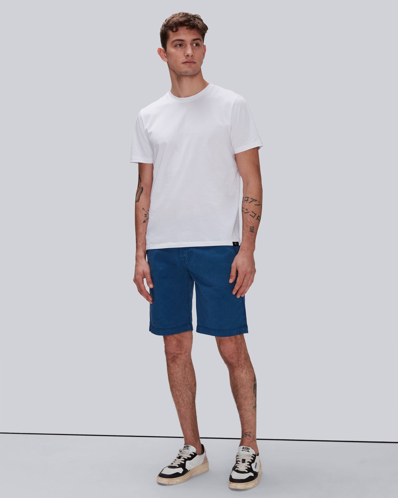 7 For All Mankind Airweft Twill Chino Short in Sea Bed 7T430C76ATS